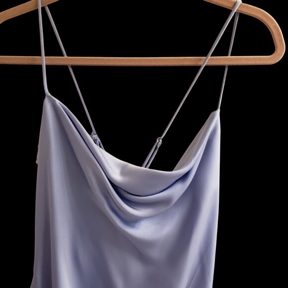 ASTR the Label Gaia Dress in Denim Blue Slip Midi Large NWT - Picture 3 of 12